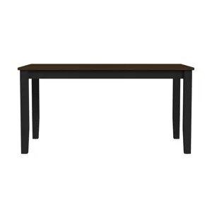Brooks 6PC Dining Set with Table, 4 Wood Back and UPH Seat Chairs, and Bench in Medium Brown & Black