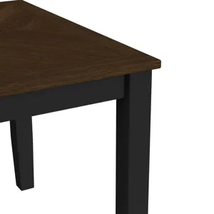 Brooks 6PC Dining Set with Table, 4 Wood Back and UPH Seat Chairs, and Bench in Medium Brown & Black