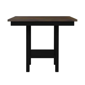 Brooks 5PC Counter Set with Table and 4 UPH Seat & Wood Back Chairs in Medium Brown & Black