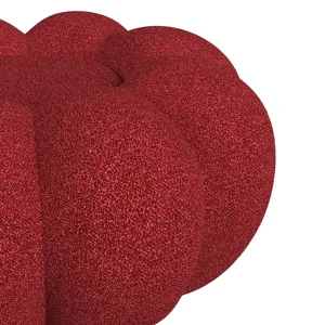 Bubble Swivel Chair and Ottoman in Red