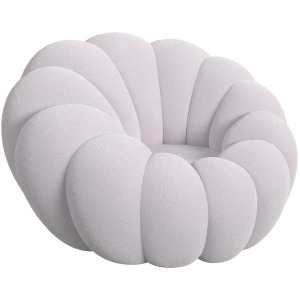 Bubble Swivel Chair and Ottoman in Grey