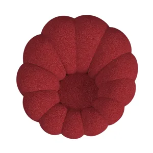 Bubble Swivel Chair and Ottoman in Red