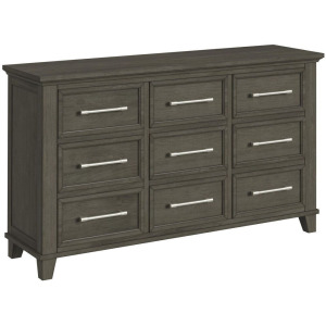 Canterbury 9-Drawer Dresser in Grey