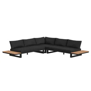 Cabana Three Piece Outdoor Living Set in Black