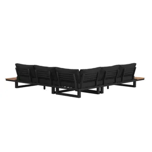 Cabana Three Piece Outdoor Living Set in Black