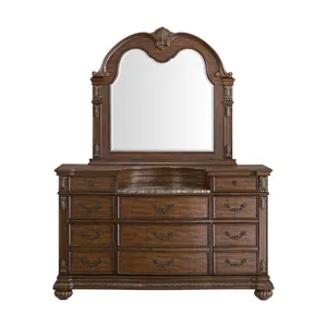 Cadenza Dresser and Mirror Set in Brown
