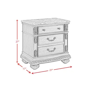 Cadenza Nightstand with USB-C in Brown