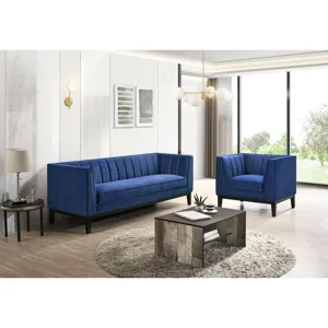 Calais Sofa in Marine Dark Blue