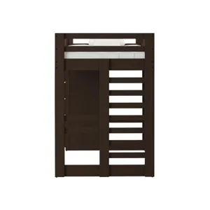 Cali Kids Complete Basic Loft Twin Bookcase Bed in Brown