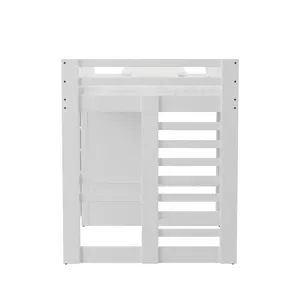 Cali Kids Complete Basic Loft Twin Bookcase Bed in White