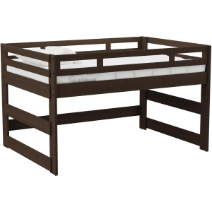 Cali Kids Complete Full Junior Loft Bed in Brown