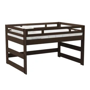 Cali Kids Complete Full Junior Loft Bed in Brown