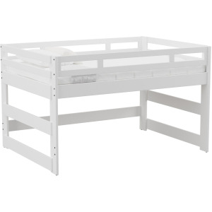 Cali Kids Complete Full Junior Loft Bed in White