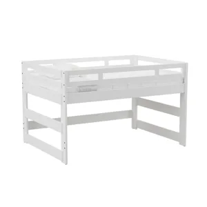 Cali Kids Complete Full Junior Loft Bed in White