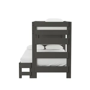 Cali Kids Complete Twin Over Full Bunk in Grey