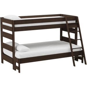 Cali Kids Complete Twin Over Full Bunk With Ladder in Brown