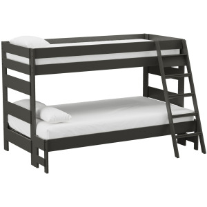 Cali Kids Complete Twin Over Full Bunk With Ladder in Grey
