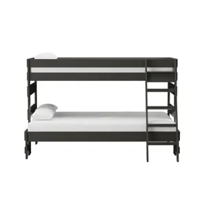 Cali Kids Complete Twin Over Full Bunk With Ladder in Grey
