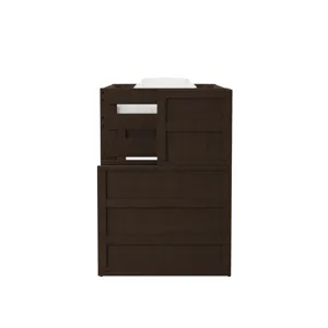 Cali Kids Complete Twin Over Twin Bunk With Staircase and Trundle in Brown