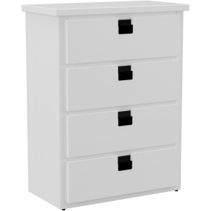 Cali Kids Four Drawer Chest in White