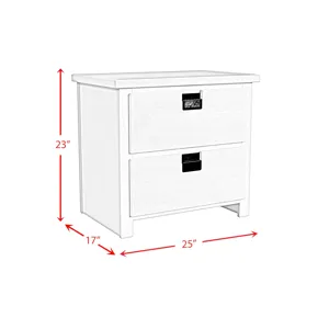 Cali Kids Two Drawer Nightstand in Grey