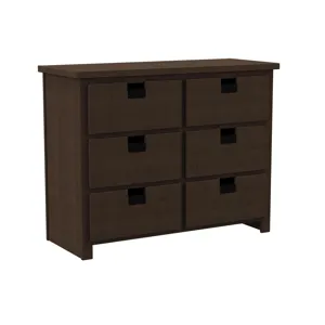 Cali Kids Six Drawer Dresser in Brown