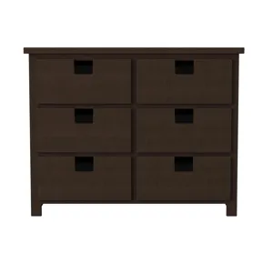 Cali Kids Six Drawer Dresser in Brown