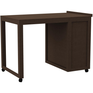 Cali Kids Twin Junior Loft Roller Desk in Brown