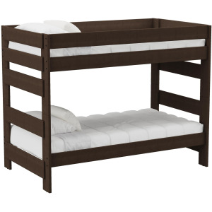 Cali Kids Complete Twin Over Twin Bunk in Brown