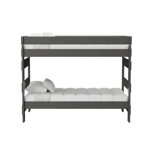 Cali Kids Complete Twin Over Twin Bunk in Grey