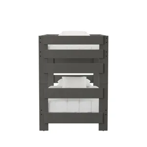 Cali Kids Complete Twin Over Twin Bunk in Grey
