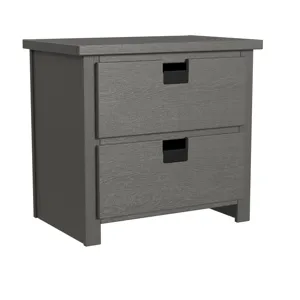 Cali Kids Two Drawer Nightstand in Grey