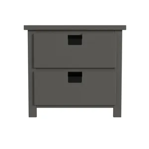 Cali Kids Two Drawer Nightstand in Grey