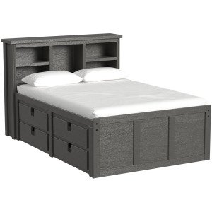 Cali Kids Complete Full Captains Bed in Grey