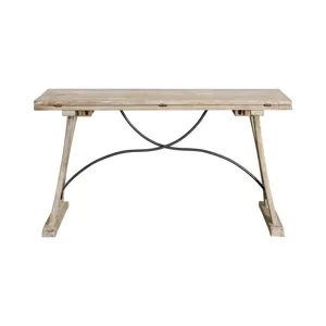 (D680-33) Callista- Folding Top Dining Table- Beach/Natural Metal