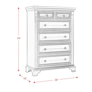 Calloway Chest Antique White Color