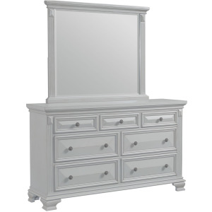 Calloway Dresser &Mirror Set Grey Color