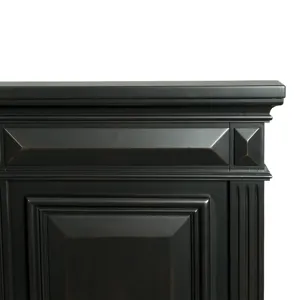 Calloway Queen Panel Bed in Antique Black