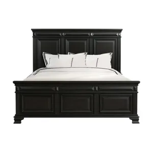 Calloway King Panel Bed in Antique Black