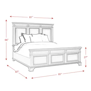 Calloway King Panel Bed in Antique White