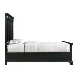 Calloway Queen Panel Bed in Antique Black