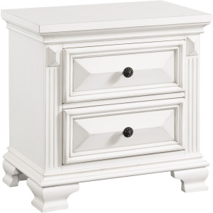 Calloway Nightstand Antique White Color