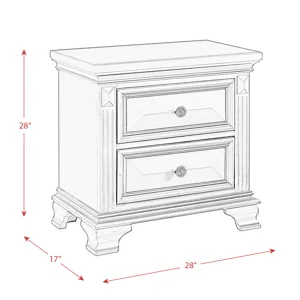 Calloway Nightstand Grey Color