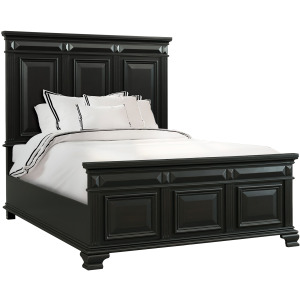 Calloway Queen Panel Bed in Antique Black