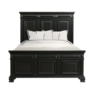 Calloway Queen Panel Bed in Antique Black