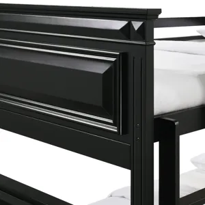 Calloway Twin over Full Bunk Bed with Trundle in Antique Black