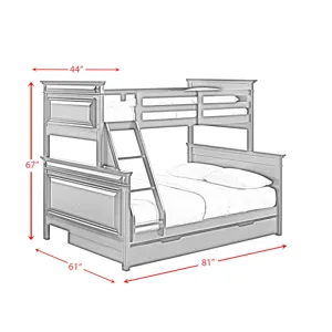 Calloway Twin over Full Bunk Bed with Trundle in Antique Black