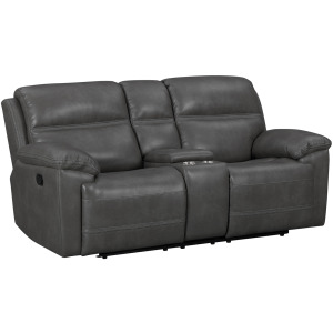Camaro Motion Loveseat with Console in Nugget Grey