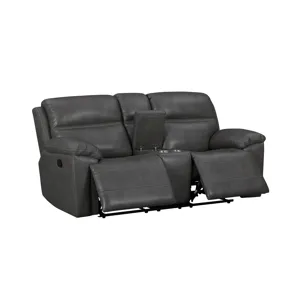 Camaro Motion Loveseat with Console in Nugget Grey