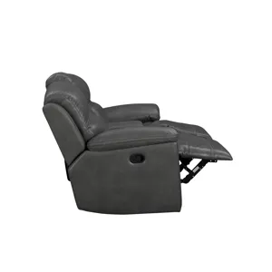 Camaro Motion Loveseat with Console in Nugget Grey